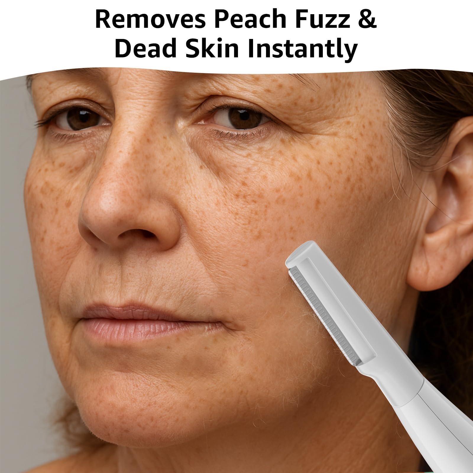 Sonic Dermaplane - Maquinilla de afeitar para mujer, exfoliación facial y sistema de eliminación de vello de melocotón, antienvejecimiento, 3 velocidades, 8 cuchillas de dermaplaning