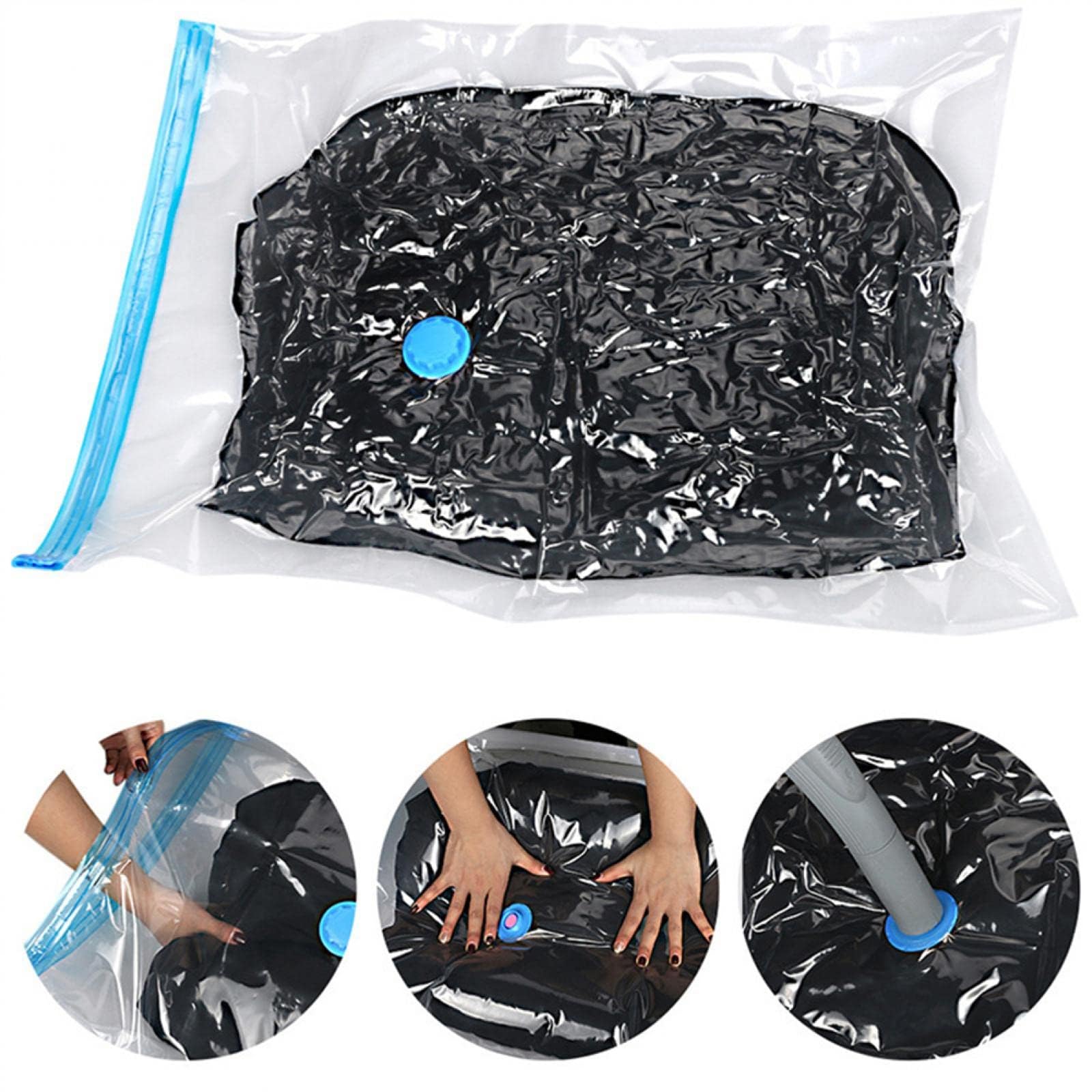 HpLive 10 bolsas pequeñas al vacío para ropa de 100 x 120 cm, bolsas de almacenamiento de viaje al vacío reutilizables para ropa, ropa de cama, cojines