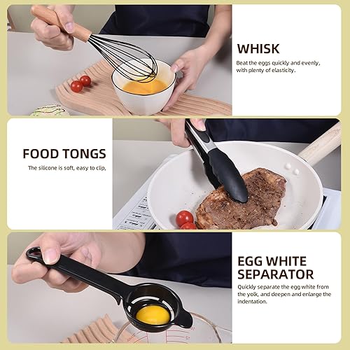 Miniatura 7 de Juego de utensilios de cocina, 34 piezas, juego de utensilios de cocina de silicona para utensilios de cocina antiadherentes, juego de espátulas de