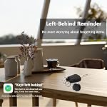 Tracker Tags-4 Pack Work with Apple Find My(iOS Only),Bluetooth Tracker for Luggage,Key,Bag,Replaceable Battery, Key Finder with 4 Waterproof Cases and Keychains (Black)