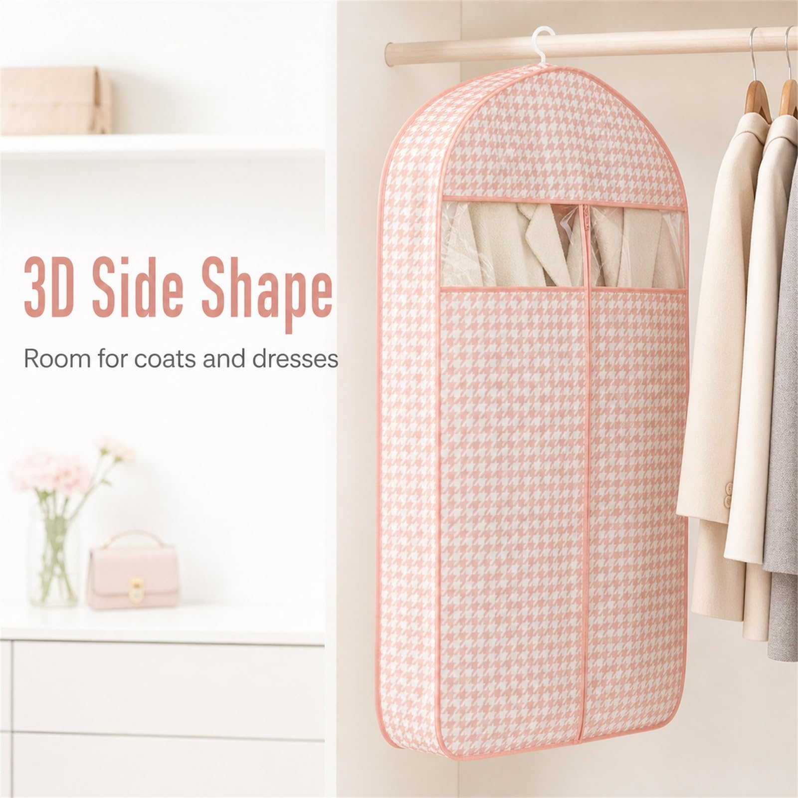 Kleiderstaubbeutel,Kleidersack,Hängende Kleider Schutzhülle,Atmungsaktiv,Staubdicht,Feuchtigkeitsbeständig,für Anzüge,Mäntel,Freizeithose,Jacken,Hemden,Pullover und Übermäntel