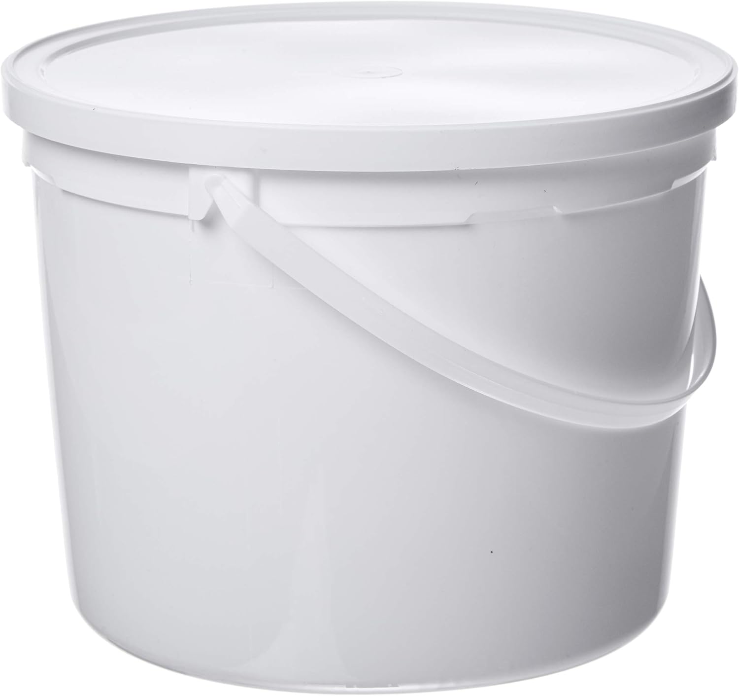 Consolidated Plastics 42586 Pail With Handle, HDPE, 5 quart, White, 10 Piece