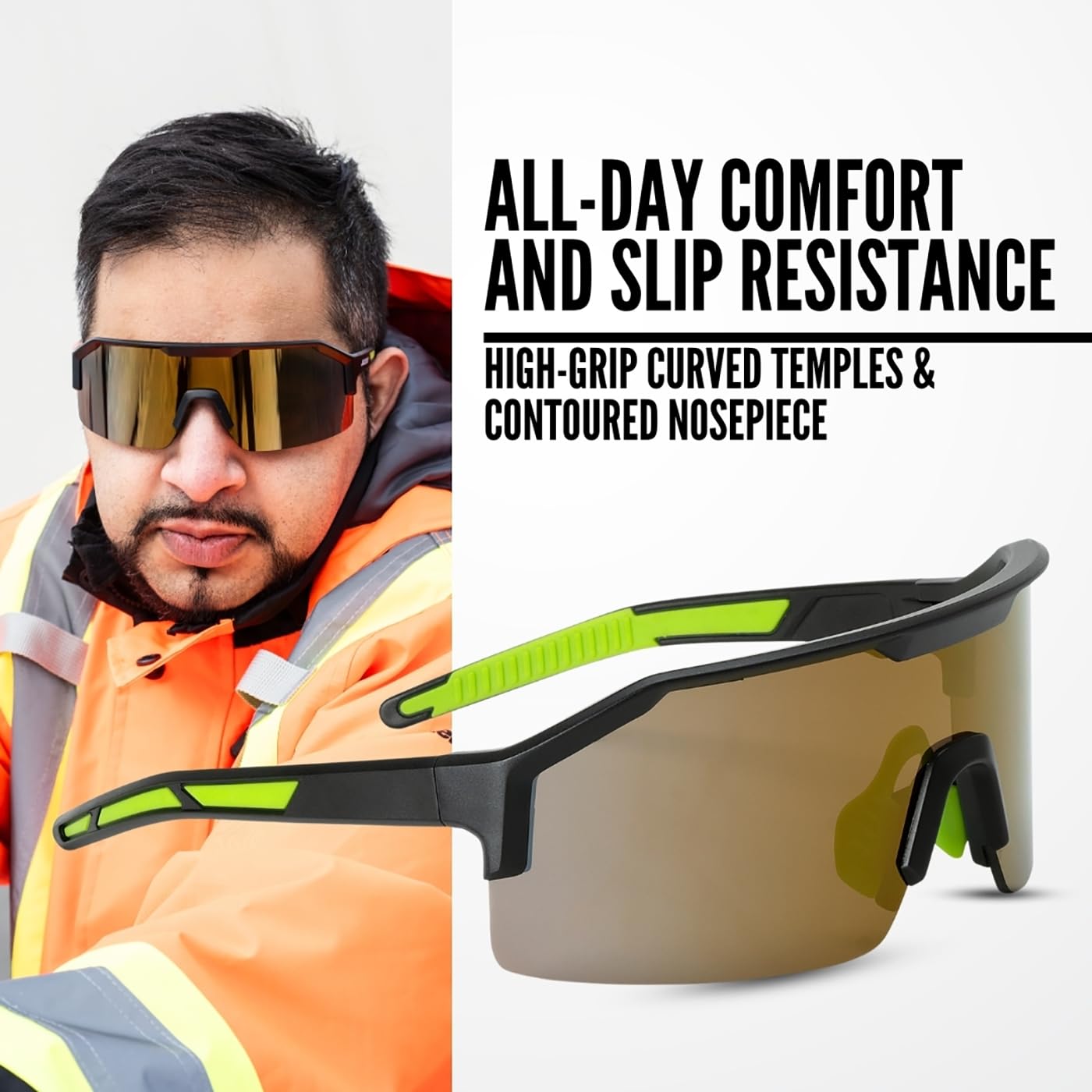 Jackson Safety Maxview+ - Occhiali di sicurezza, classificati balistici, ANSI Z87.1, anti-appannamento, antigraffio, protezione per gli occhi (diversi stili)