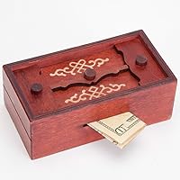 Vista 1 de Bits and Pieces Caja de rompecabezas de dinero secreto – Camuflaje tu dinero en efectivo – Teaser de madera – Compartimento secreto de madera oculto