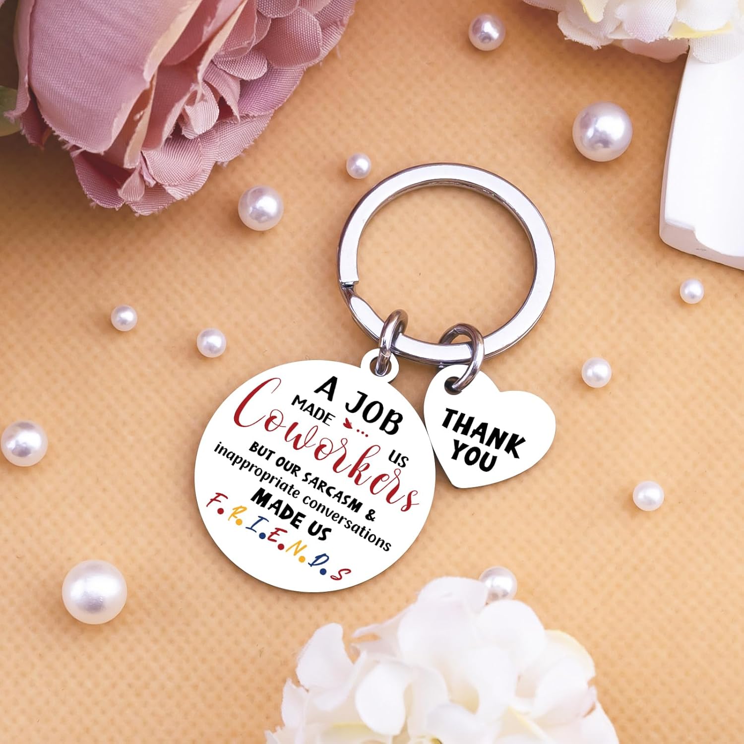Work Besties Gifts For Women Farewell Gifts for Women Funny Office Gift For Coworkers Adult Cool Work Keychains For Coworker Funny Coworkers Keychain Christmas Gift for Coworkers - Image 3