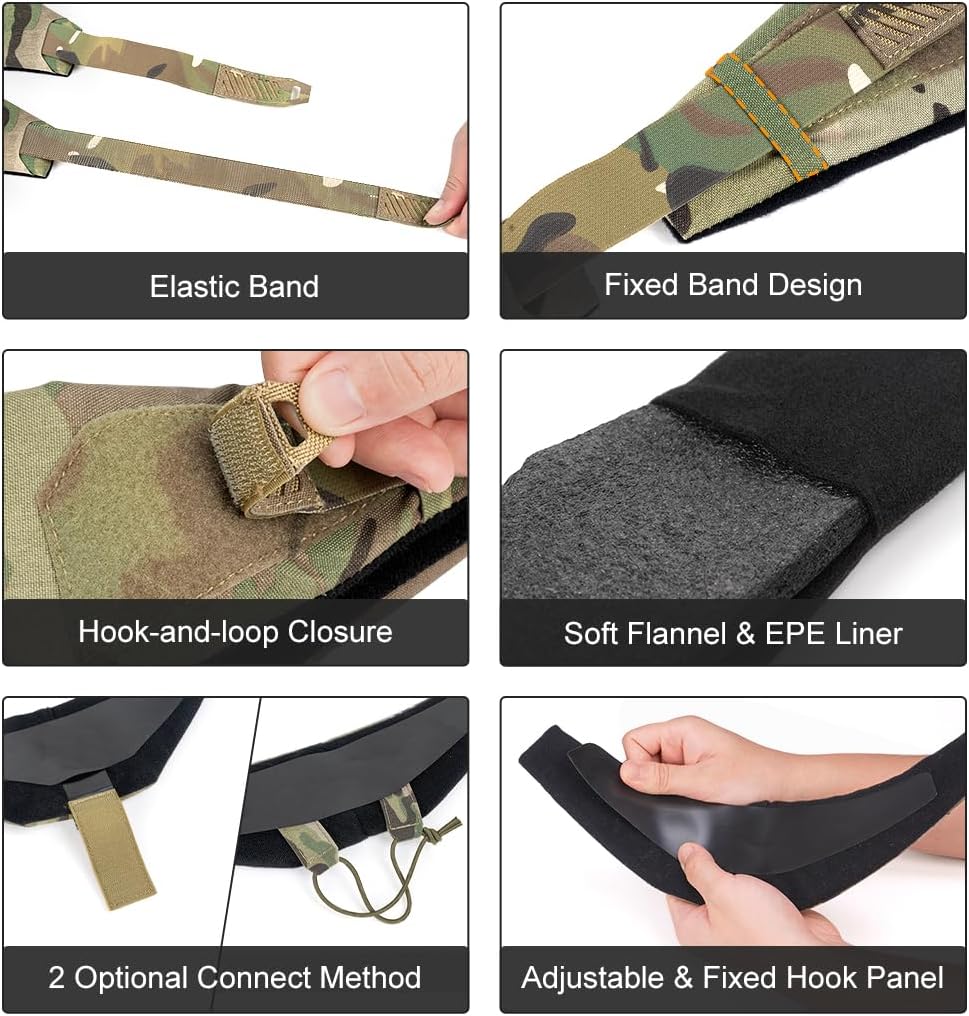 Tactical Neck Protector for Tactical Vest Thickened Neck Guards camo Hunting Shotting Universal Neck Collar for JPC CPC AVS Vest 500D Nylon