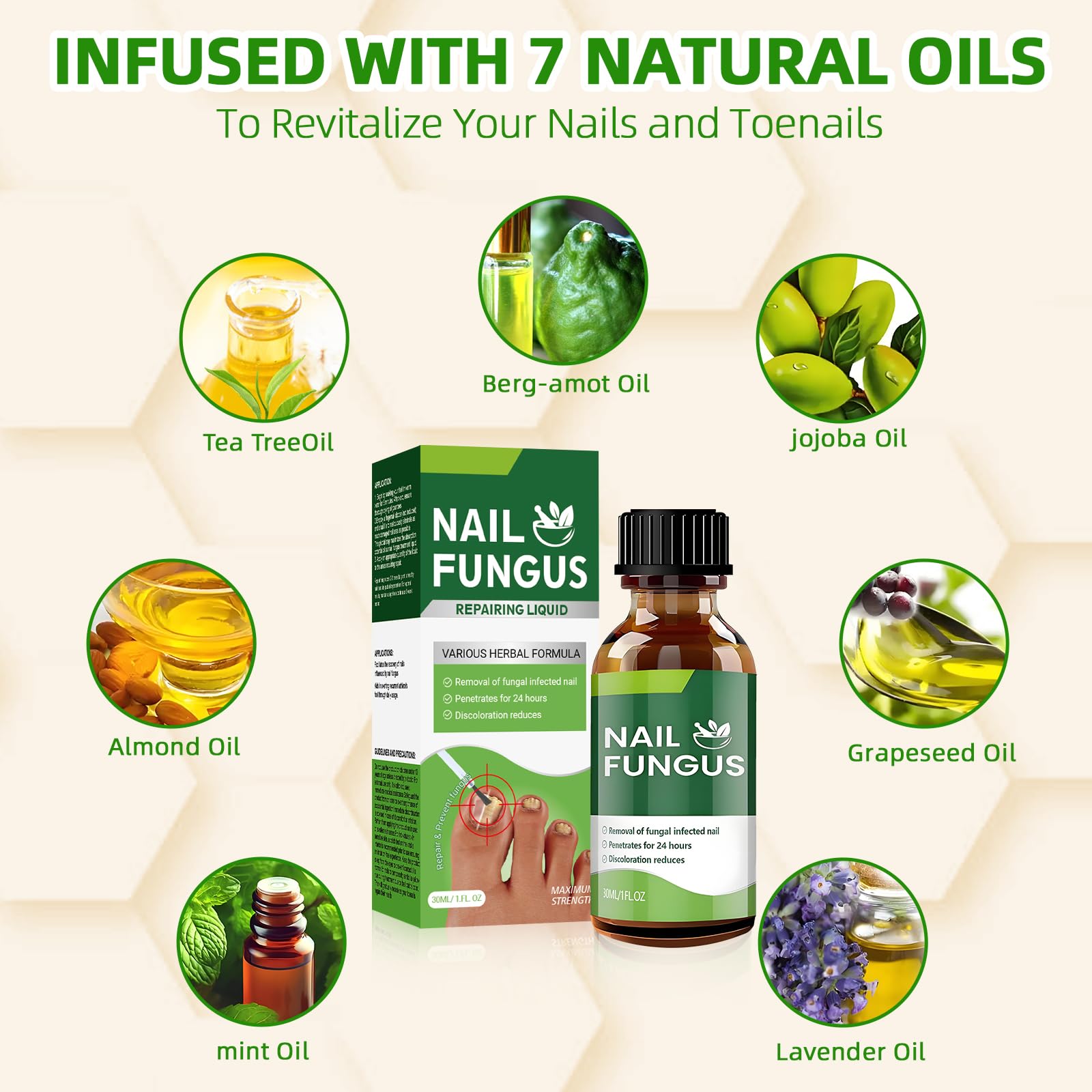 Toenail Fungus Treatment Extra Strength, Brush-On Nail Fungus Treatment with Botanical Oils for Thick, Yellow, Brittle, Discolored & Damaged Toenails 1 Fl Oz (Pack of 1) | — Amazon image 2