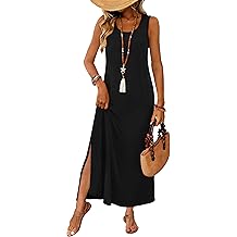 Maxi Dress Summer Dresses 2026 Beach Vacation Clothes Sleeveless Sundresses with Pockets Boho S-3XL