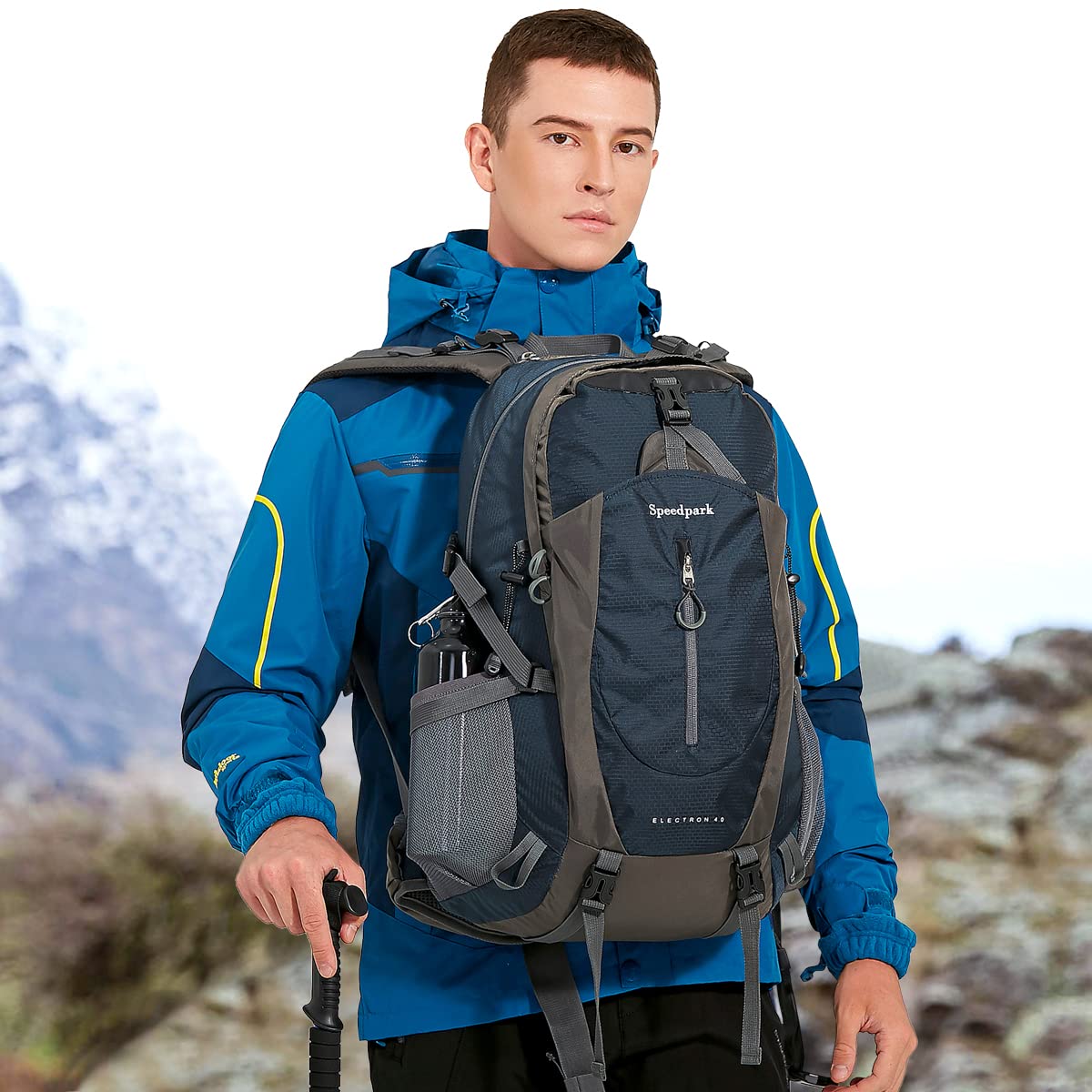Sac à dos de randonnée imperméable pour homme et femme 40 l - Sac à dos léger - Convient pour les voyages et le camping