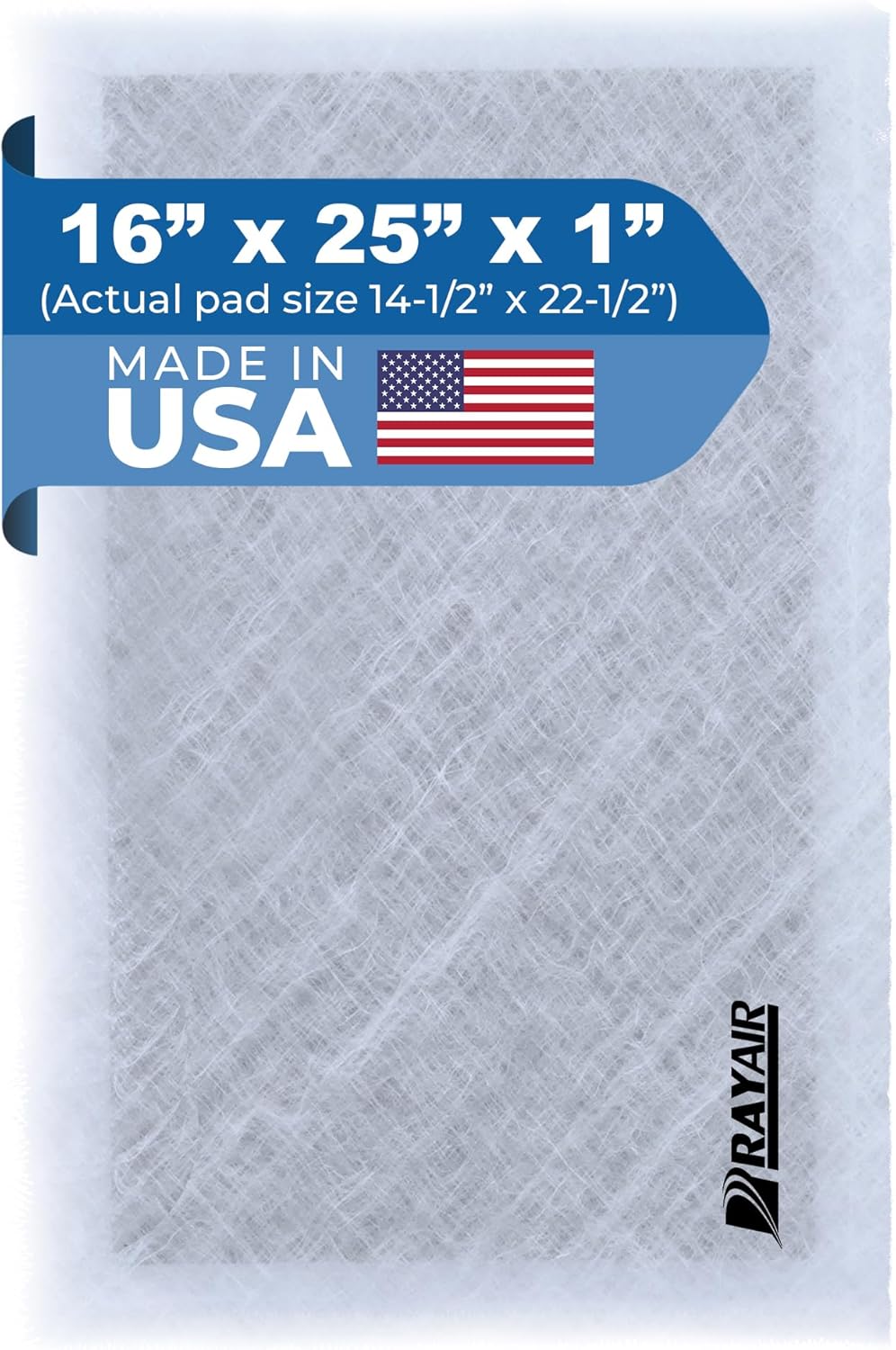 RAYAIR SUPPLY 16x25 Replacement Filter Pads Compatible with Dynamic Air Cleaner 16X25 Refill (1-Pack) White