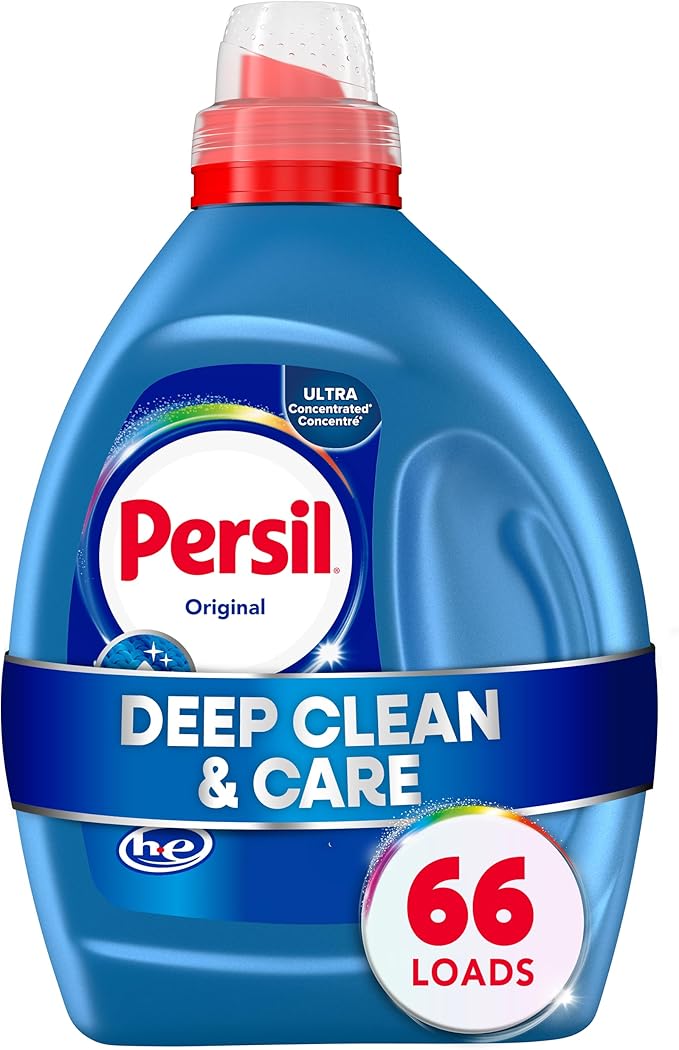 Persil Original Everyday Clean Liquid Laundry Detergent, 82.5 Fl Oz, 110 Loads, Ultra Concentrated, Deep Clean & Care for Colors & Whites, Laundry Soap for All Water Temperatures, HE Safe