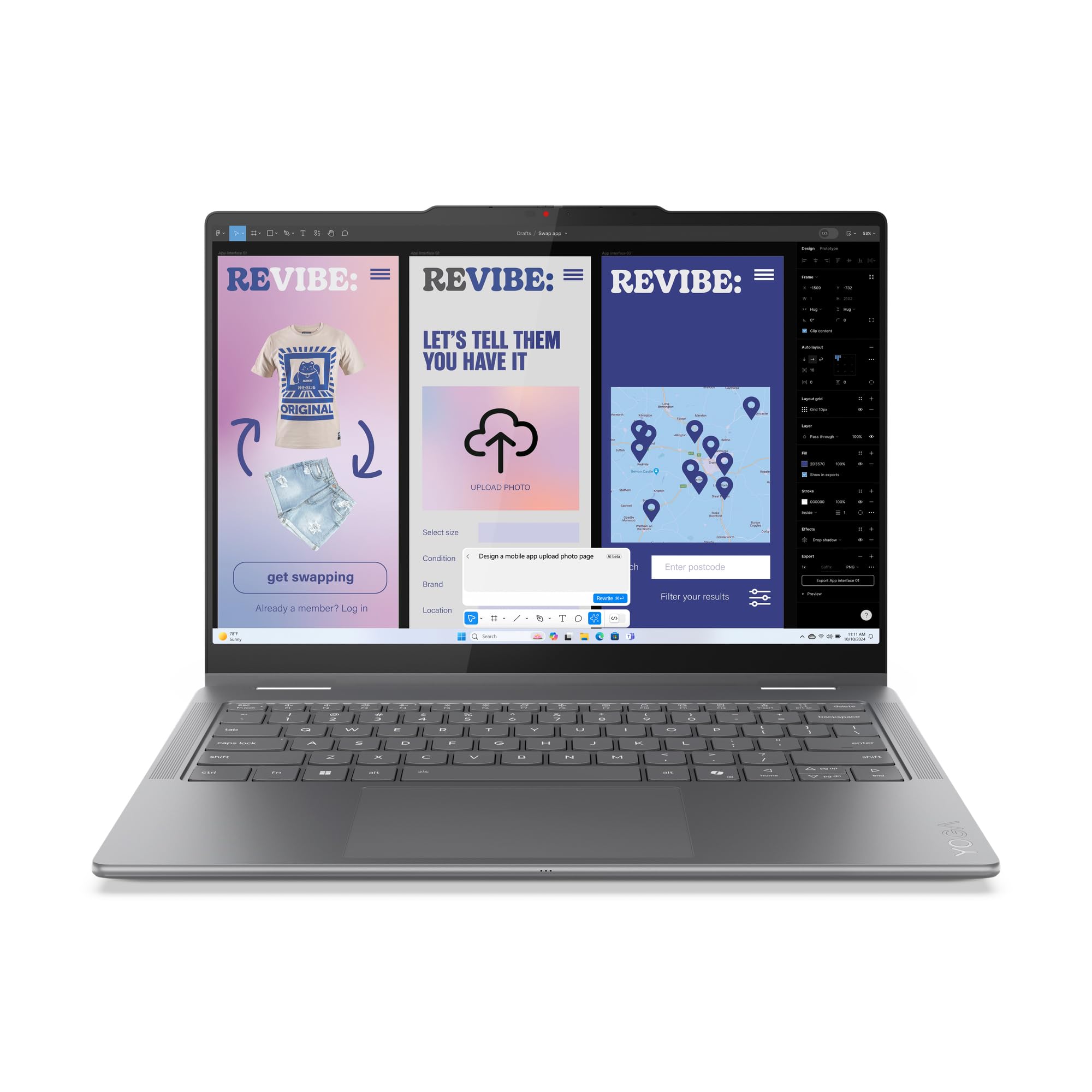 Lenovo Yoga 7 2-in-1 Gen 10 – Ordenador Portátil IA Convertible Táctil 14" OLED (Intel Core Ultra 5 226V, 16 GB RAM, 512 TB SSD, Wi-Fi 7, Win 11 Home, Copilot+ PC) Teclado QWERTY Español - Gris