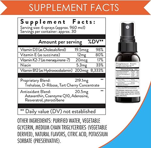 Miniatura 2 de Resveratrol Antioxidante y Glutamato Balance Spray 29ML (.97 FL oz)