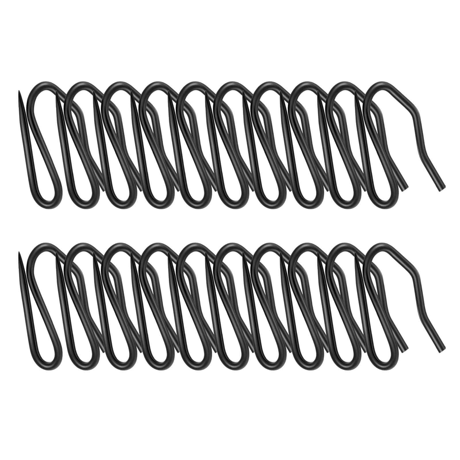 Tsophreniq 20Pcs Metal Curtain Hooks Stainless Steel Shower Rings Clip Heavy Duty Rustproof Drapery Hardware Accessories Stainless Steel Curtain Hooks