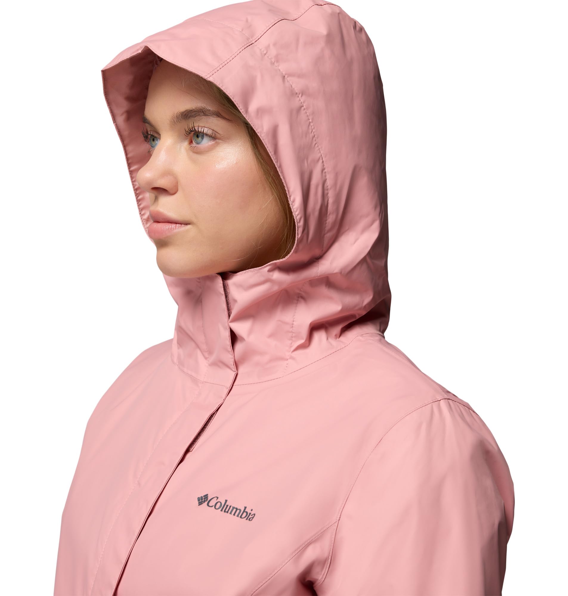 Columbia Damska kurtka Arcadia 2, wodoodporna, przeciwdeszczowa, gumka, różowa, XL