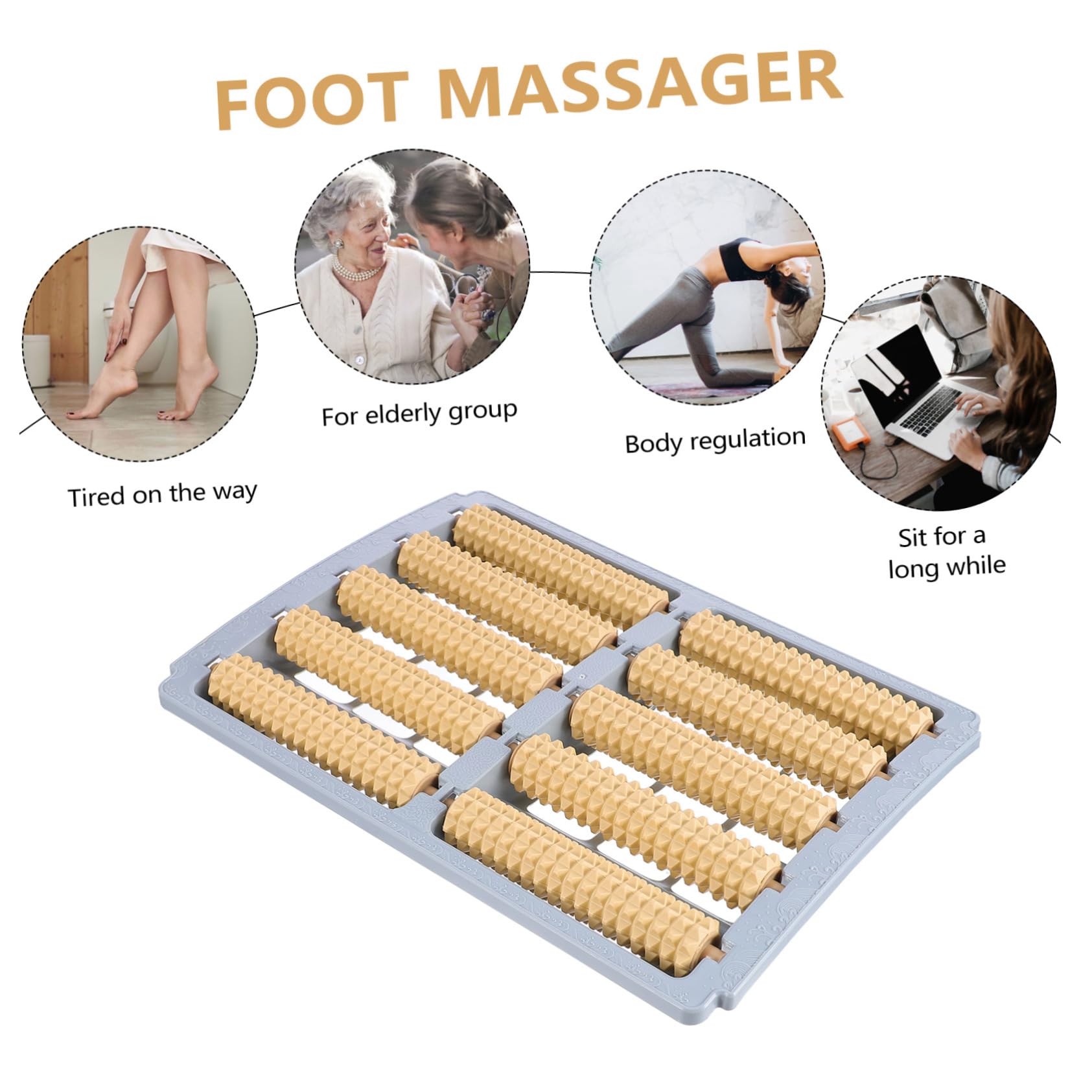 Fuß und Fersenmassagegerät aus Kunststoff für Tiefe Muskelmassage | Fußfasziitis Rolle, Fersenroller zur Entspannung, bei Plantarfasziitis