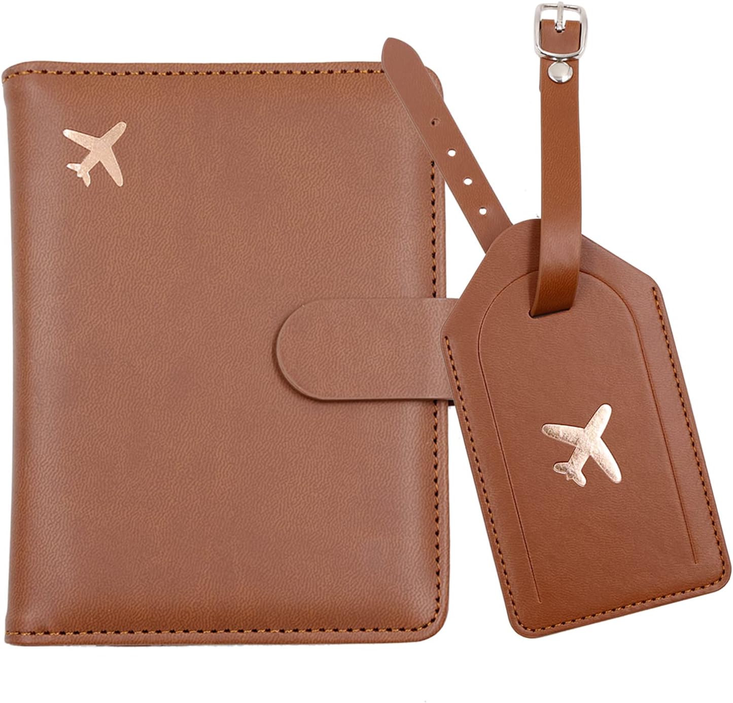 Melsbrinna Rfid Passport Holder for Travel women/Men Set Travel Suitcase Tag, Cute Passport Wallet Rfid Blocking Card Slots, Rfid Passport Cover/CaseTravel Wallet (Brown) Melsbrinna Rfid Passport Holder for Travel women/Men Set Travel Suitcase Tag, Cute Passport Wallet Rfid Blocking Card Slots, Rfid Passport Cover/CaseTravel Wallet (Brown)