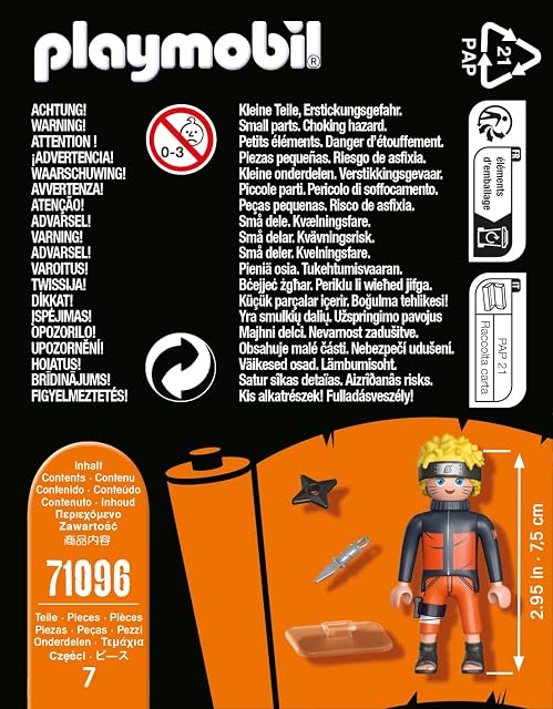 Foto 4 de 5 de PLAYMOBIL Naruto Shippuden 71096 Naruto Uzumaki con Shuriken y Kunai