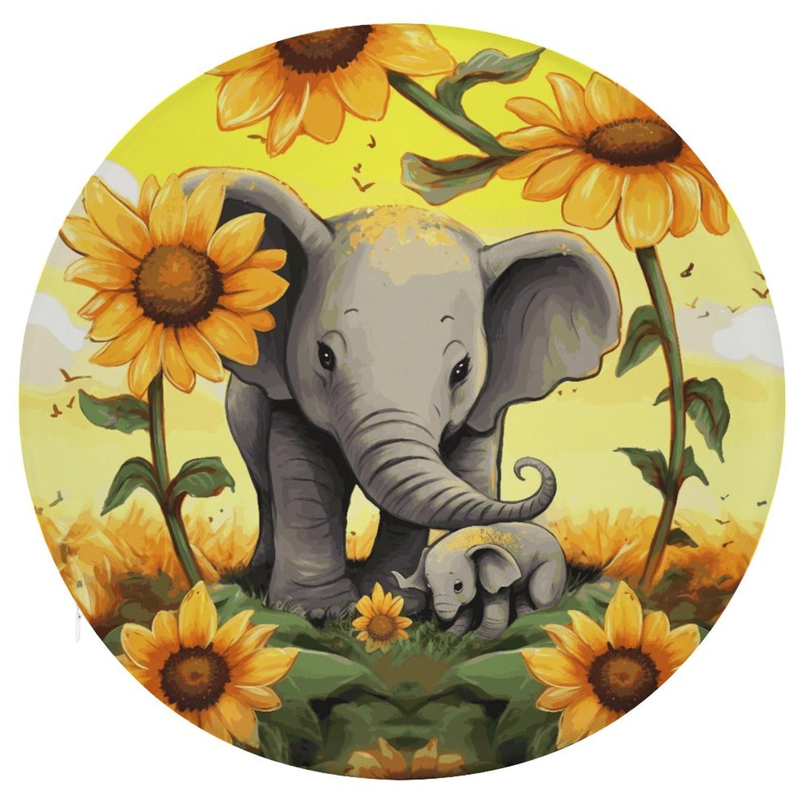 Coussin de sol de méditation rond en mousse tapis pique-nique extérieur adulte mère bébé 39 cm