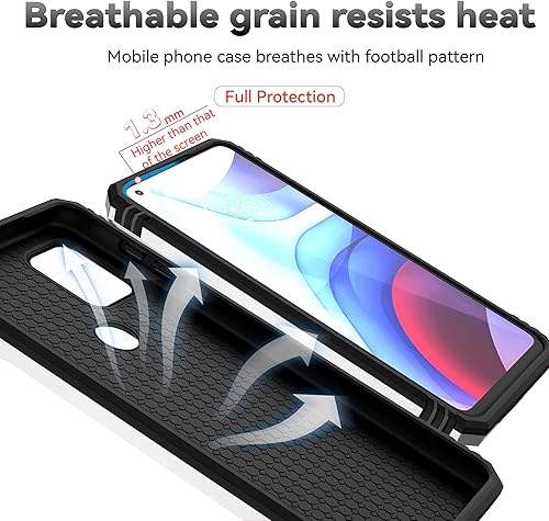 Miniatura 8 de AYMECL Funda para Moto G Stylus 5G (2021) con cubierta deslizante para cámara y 2 paquetes Flim a prueba de explosiones, soporte de anillo giratorio