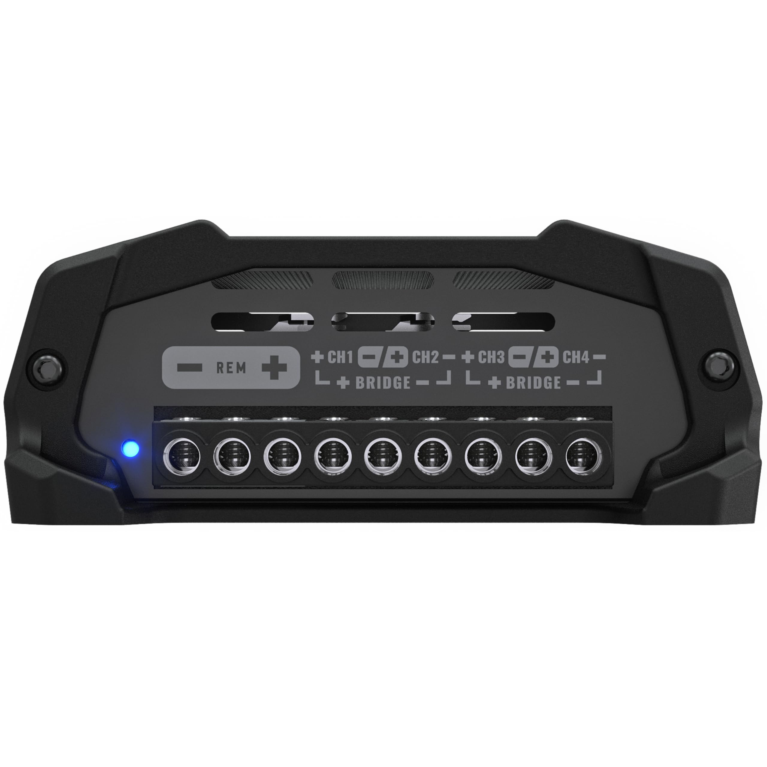 Stetsom HL 400x4 2 Ohms - Amplificatore digitale compatto a 4 canali, 400W RMS 400x4, full range, ingresso alto, guadagno di bassi + 14db (regolazione variabile 30-75hz), multicanale, suono digitale