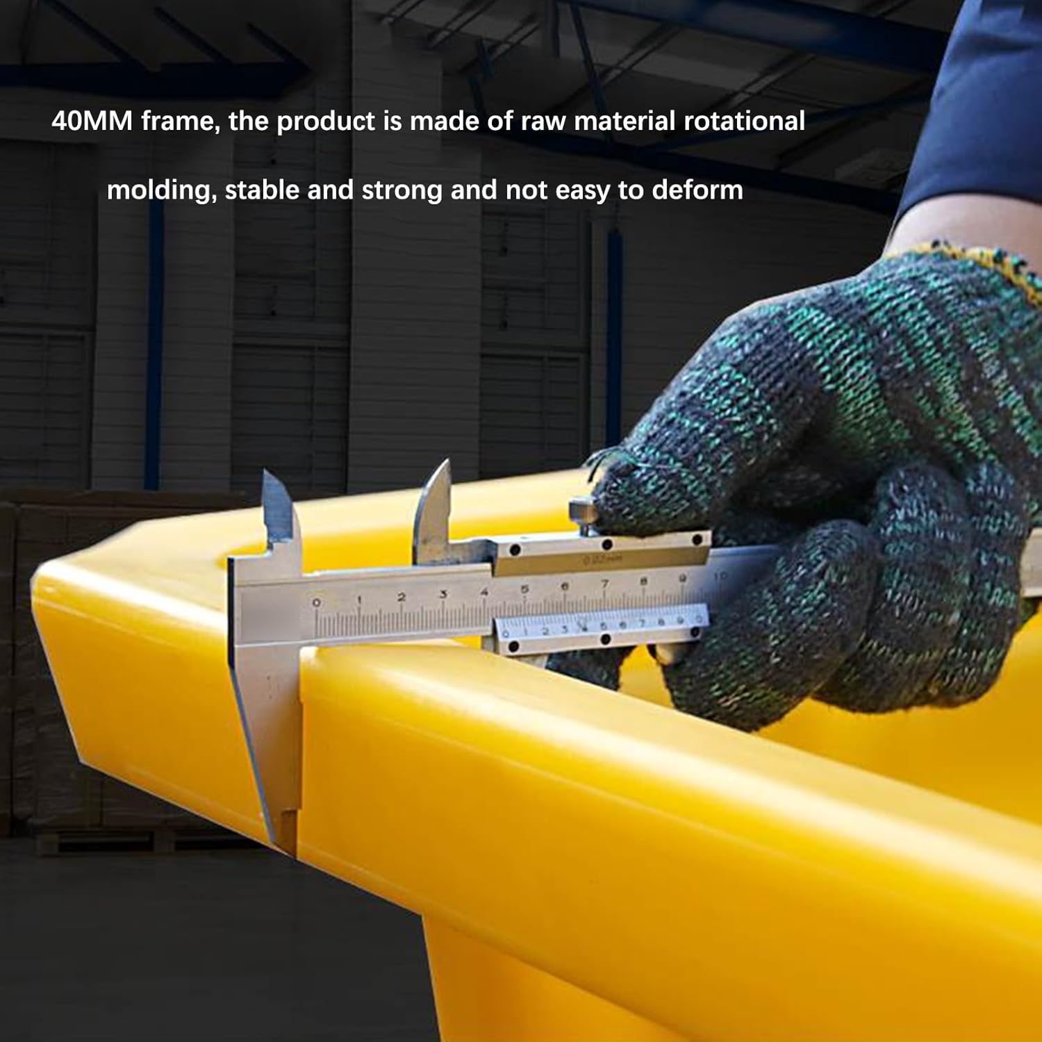 Spill Containment Platform - Heavy-Duty Leakproof Tray for Industrial Use, Anti-Slip Polyethylene Pallet, Modular Storage Solution for Paint Buckets and Garage (25.59"x25.59"x6.69")