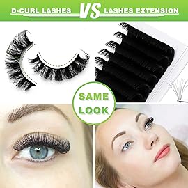 3D Plant Fibre Russian Strip Lashes - D Curl Lash Strips, Wispy Mink Eyelashes (DC03)