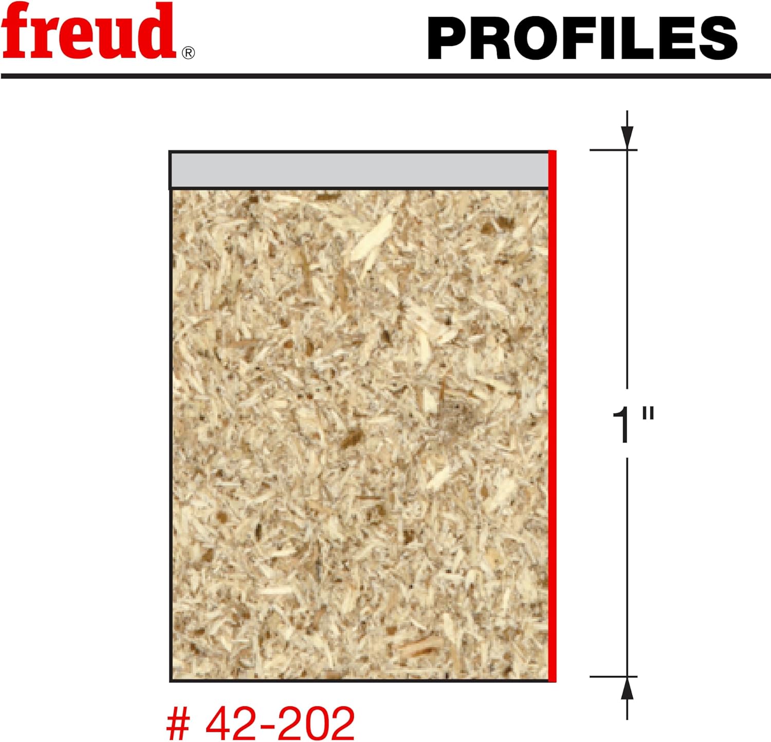 Freud 42-202: 3/4" (dia.) Downshear Helix Flush Trim Bit with 1/2" shank, 3-1/8" overall length