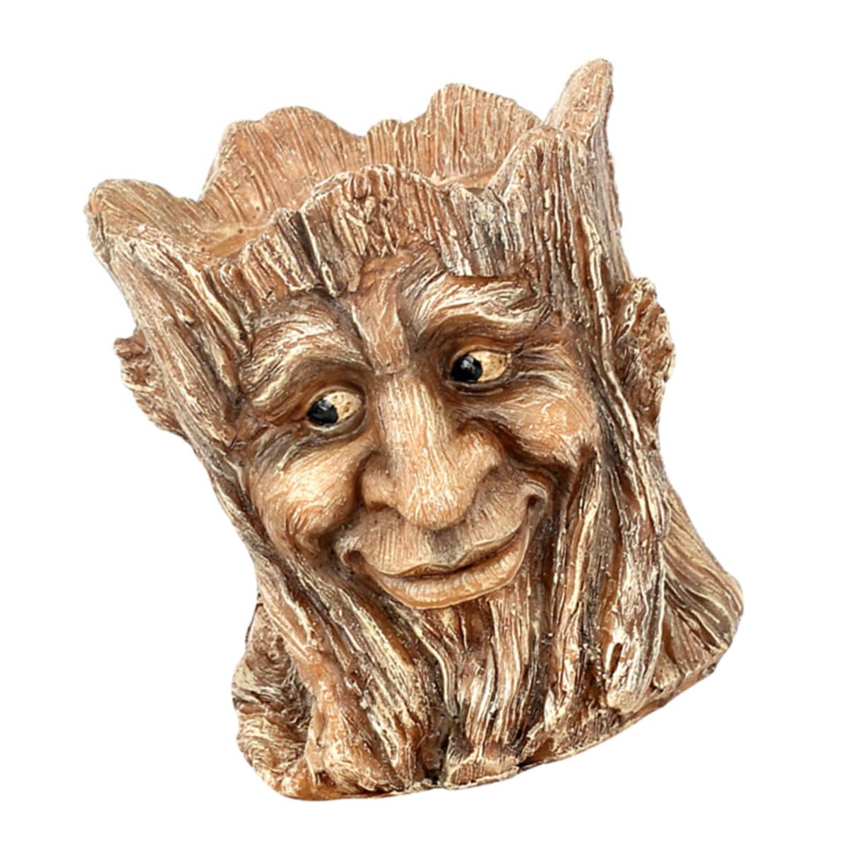 Pot de fleurs vintage aspect souche bois iplusmile pour plantes de terrasse