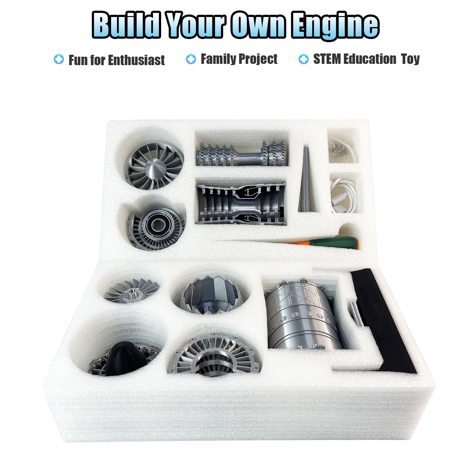 Turbine Engine Model Kit J20 Fighter Jet Engine Model - Working Turbine ...