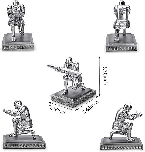 Miniatura 7 de Knight - Soporte para bolígrafos, organizadores de escritorio y accesorios, soporte de resina para lápices como regalo con un bolígrafo elegante