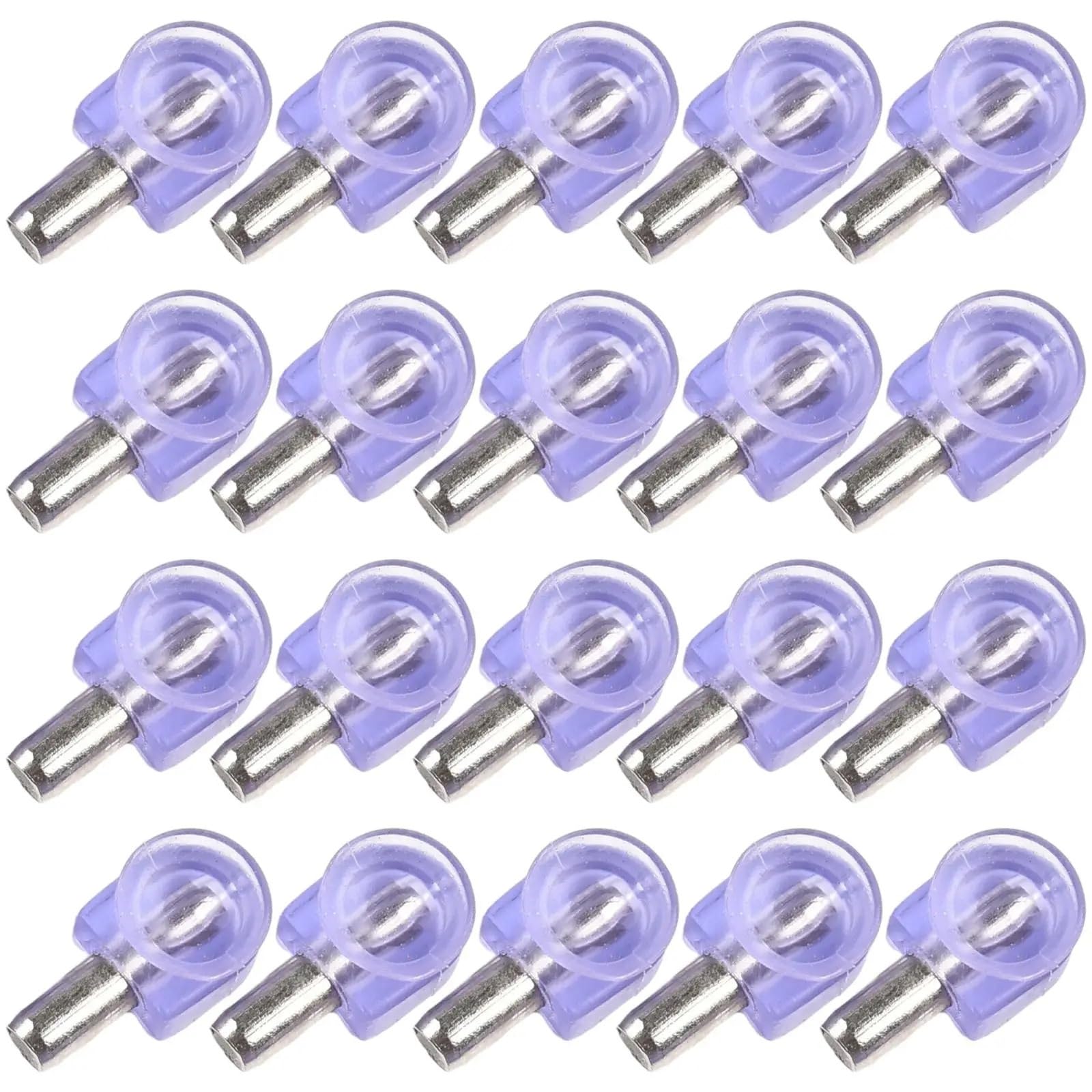 100Pcs 6mm Shelf Support Pegs Chrome Clear Cabinet Bracket Hardware