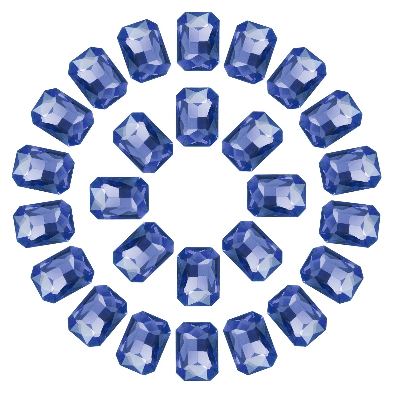 Gemas de cristal azul claro de 13x18 mm para reparar y personalizar ropa