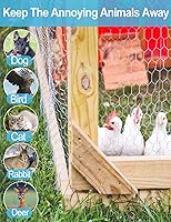 Vista 3 de TOYPOPOR Alambre de pollo de 16'' x 396'' (40cm x 10m), malla de alambre galvanizado hexagonal antioxidante para exteriores para proteger plantas