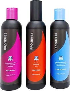 Pro Series Daily Care Shampoo & Conditioner Set | Sulfate-Free, Moisturizing, Anti-Frizz, Color-Safe for Wigs & Hair Systems - 8 Fl Oz each (3-Piece Set - Shampoo + Conditioner + Leave In)