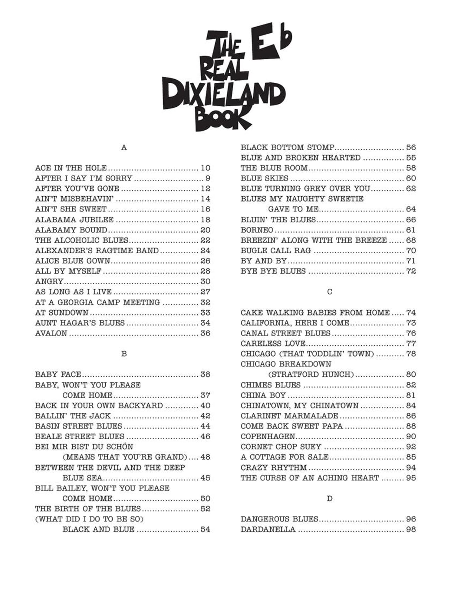 The Real Dixieland Book: Eb Instruments
