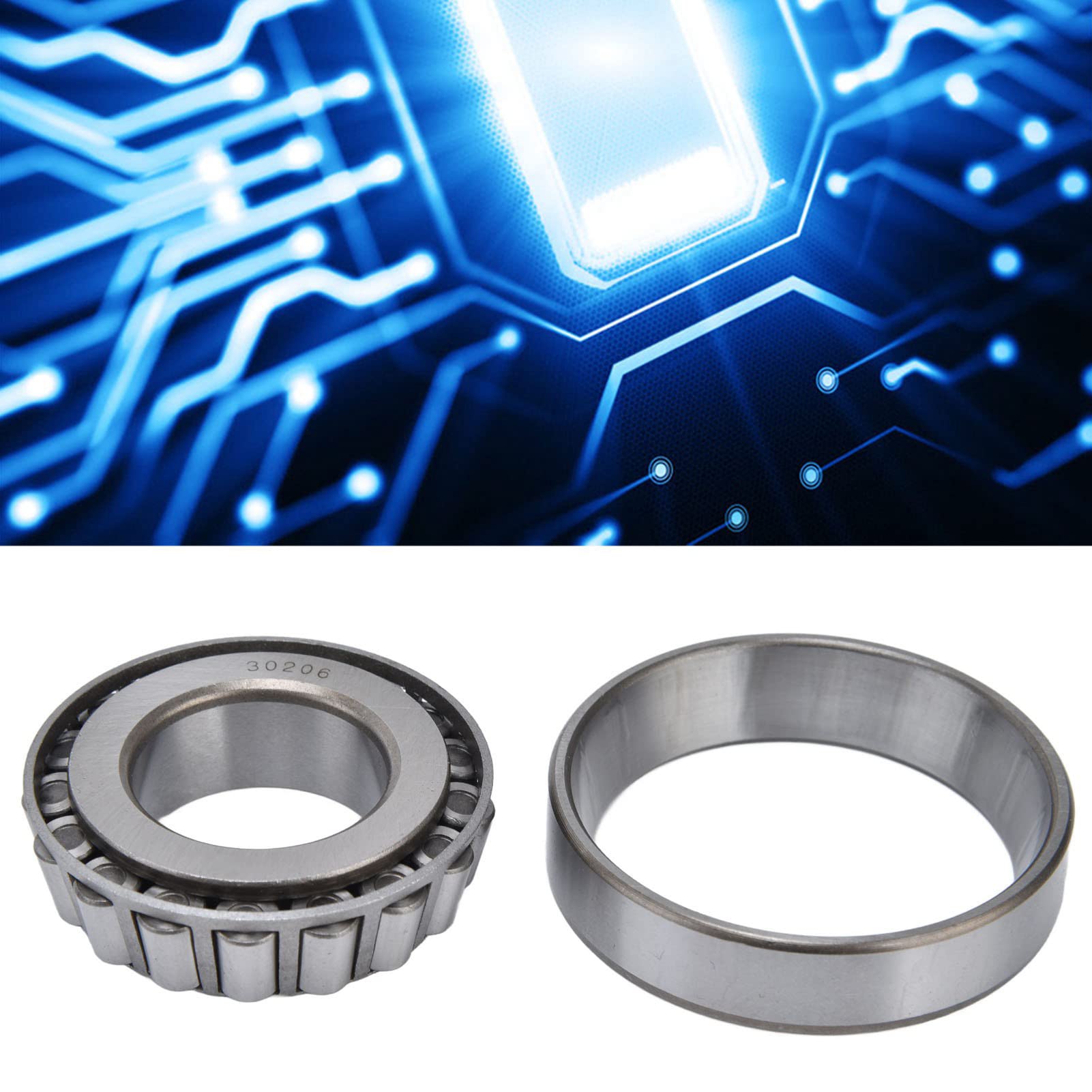 Generic Accesorio de Rodamiento de Rodillos Cónicos de Metal, Pieza de Repuesto de Alta Precisión, 35x72x18,25mm para Equipos de Laminador (30206)