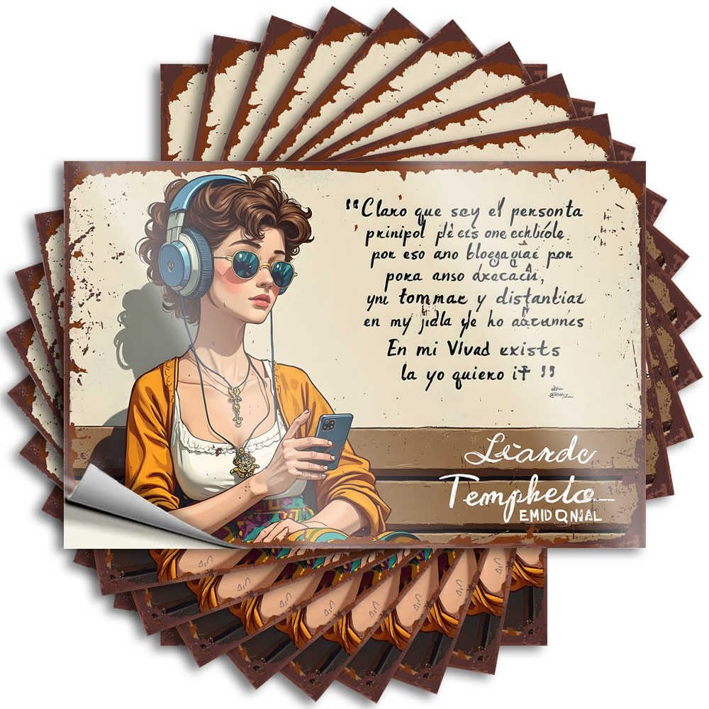 Tattoos Girly, Beer Bumper Urban Elegance: A Modern Woman's Journey Through Music and Life | Teens(6X9CM)