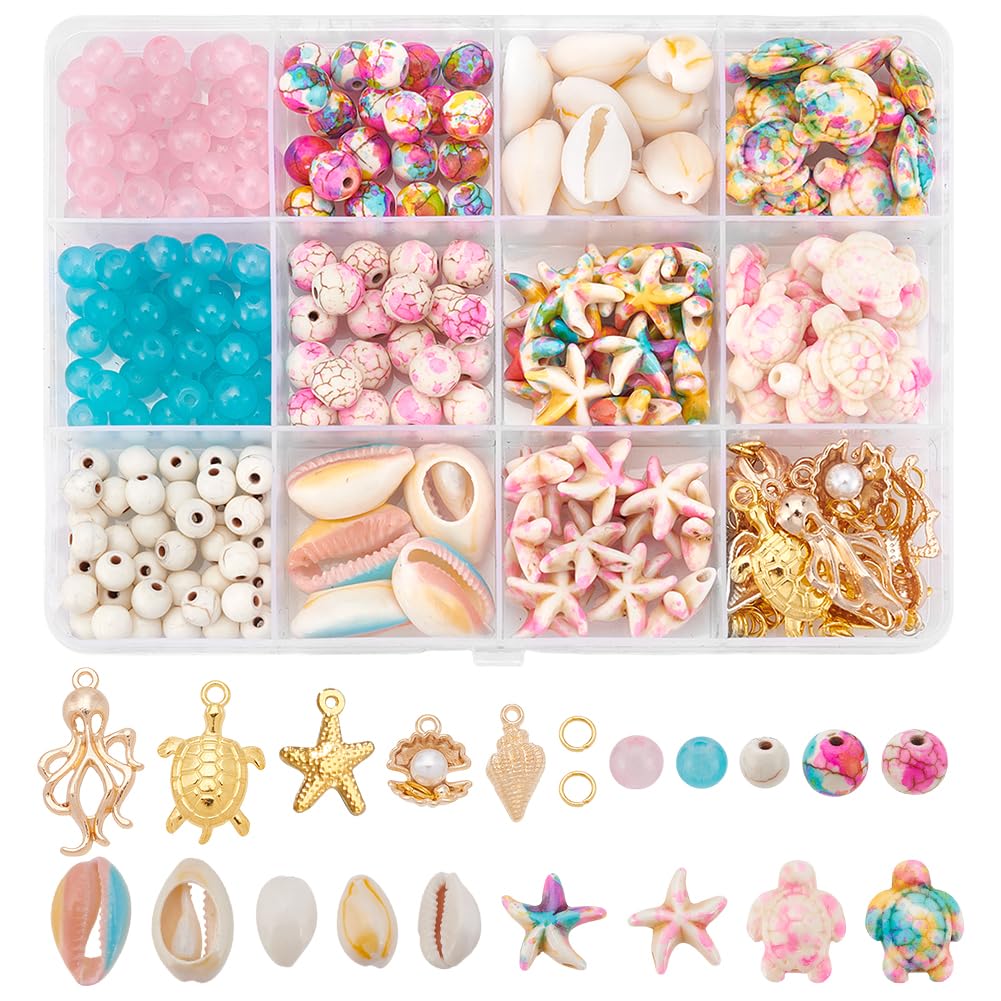 Perles turquoises de l'océan UNICRAFTALE colorées pour bijoux d'été