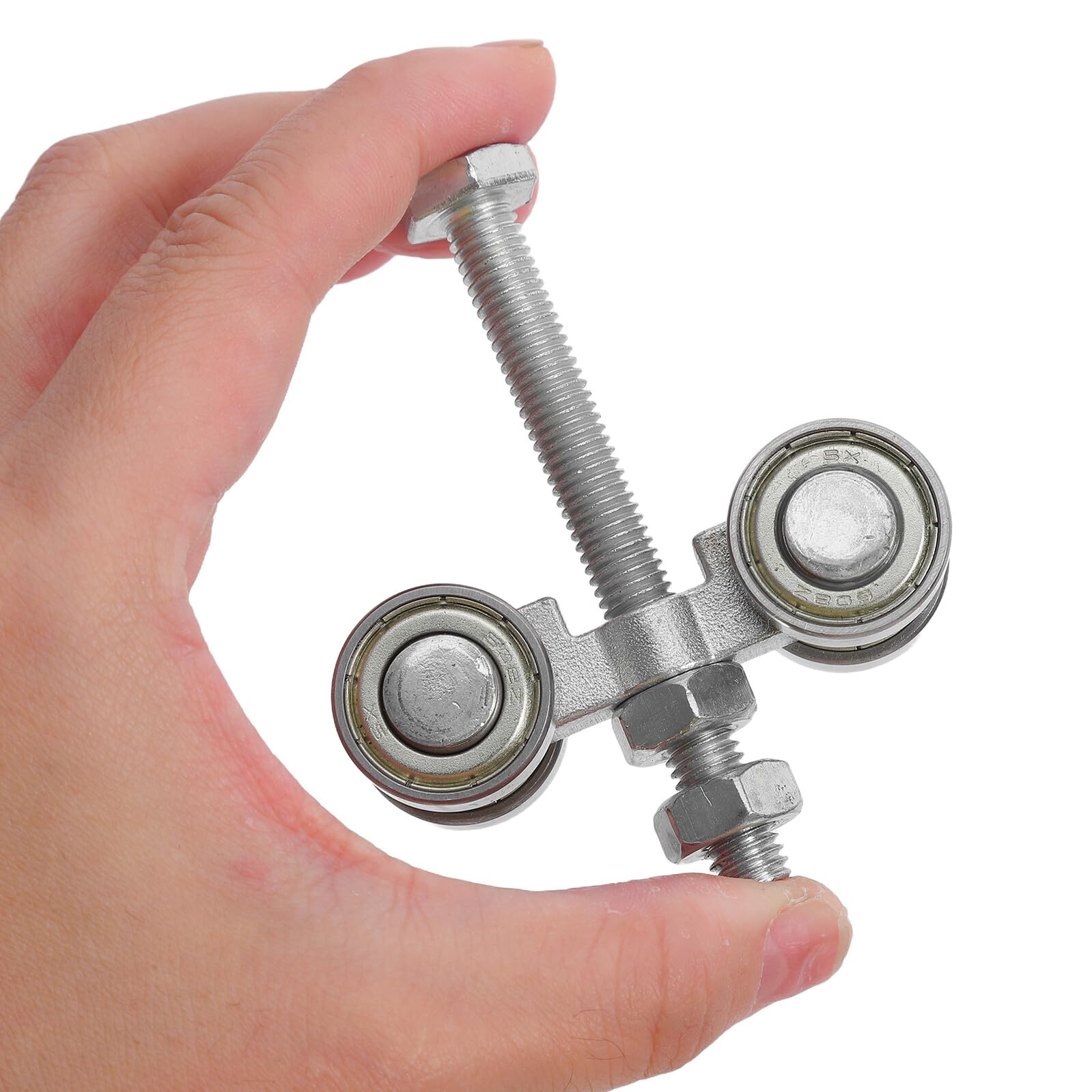 Poulie de Rail Suspendue en Acier Inoxydable Chariot à 4 Roulettes Amovibles M8, Système de Porte Coulissante Robuste pour Grange et Serrage, Coulissement Silencieux et Capacité