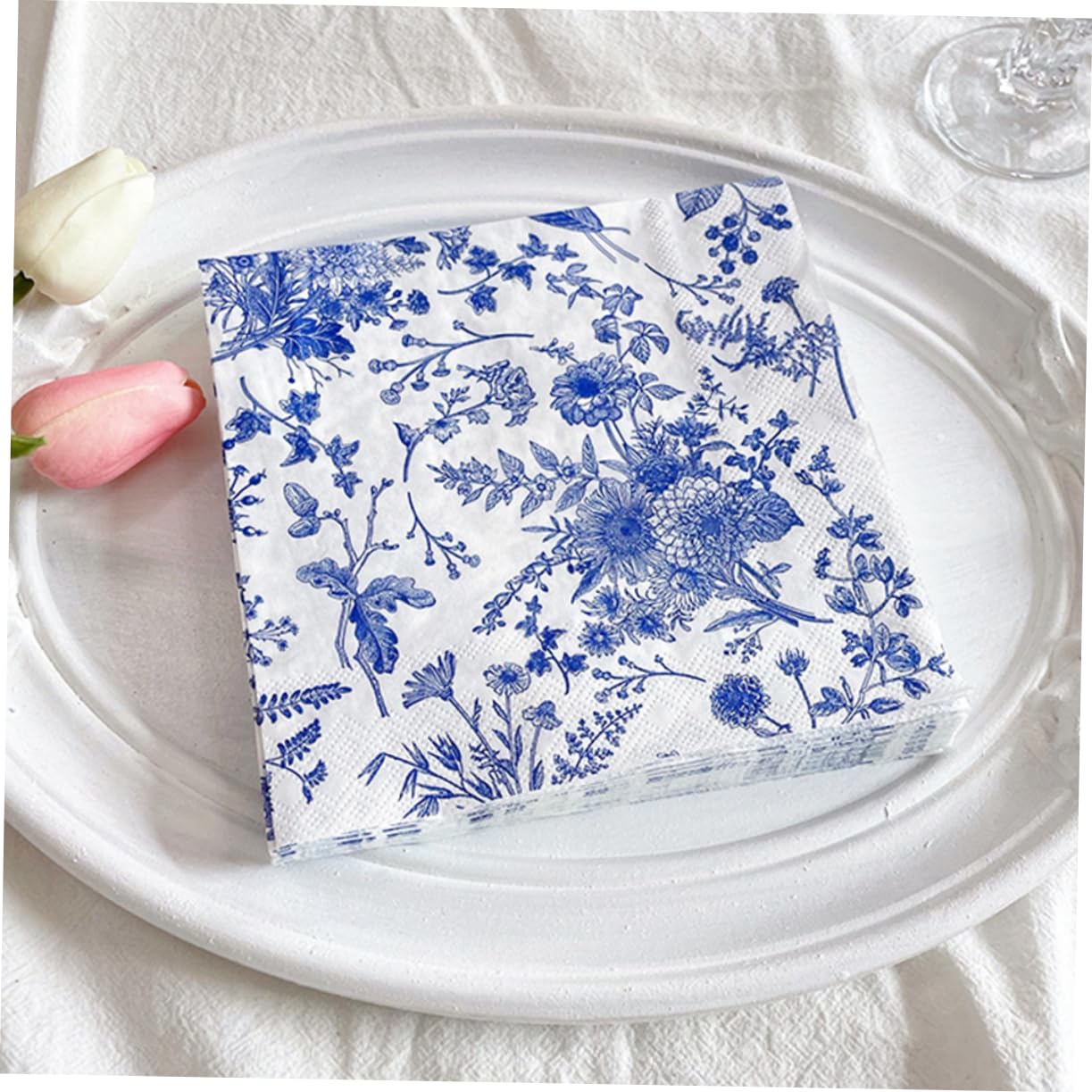 2 Series Servilleta Azul Y Servilletas Servilletas Azules Y De Despedida De Soltera De Postre Boda Papel 100 Piezas*2