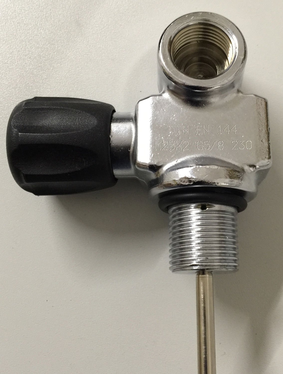 Flaconi tauchfl valvola aria compressa 230bar Links, espandibile G5/8