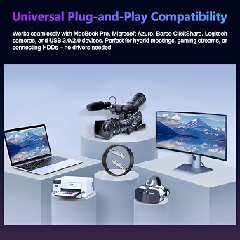 Fiber Optic USB C Cable 65ft,10Gbps HighSpeed Data Transfer | Active Optical Type CCable,Compatible with Cameras,Webcams,VR,AR forCollaborative Meetings,Smart Classroom,Data Center