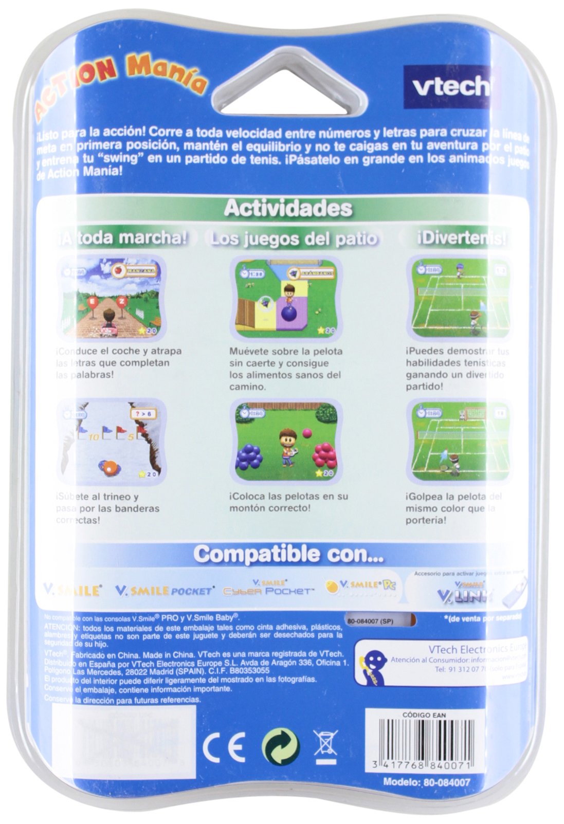 VTech V.Smile - Juego Educativo, Action Manía para V.S.Motion (80-084007)