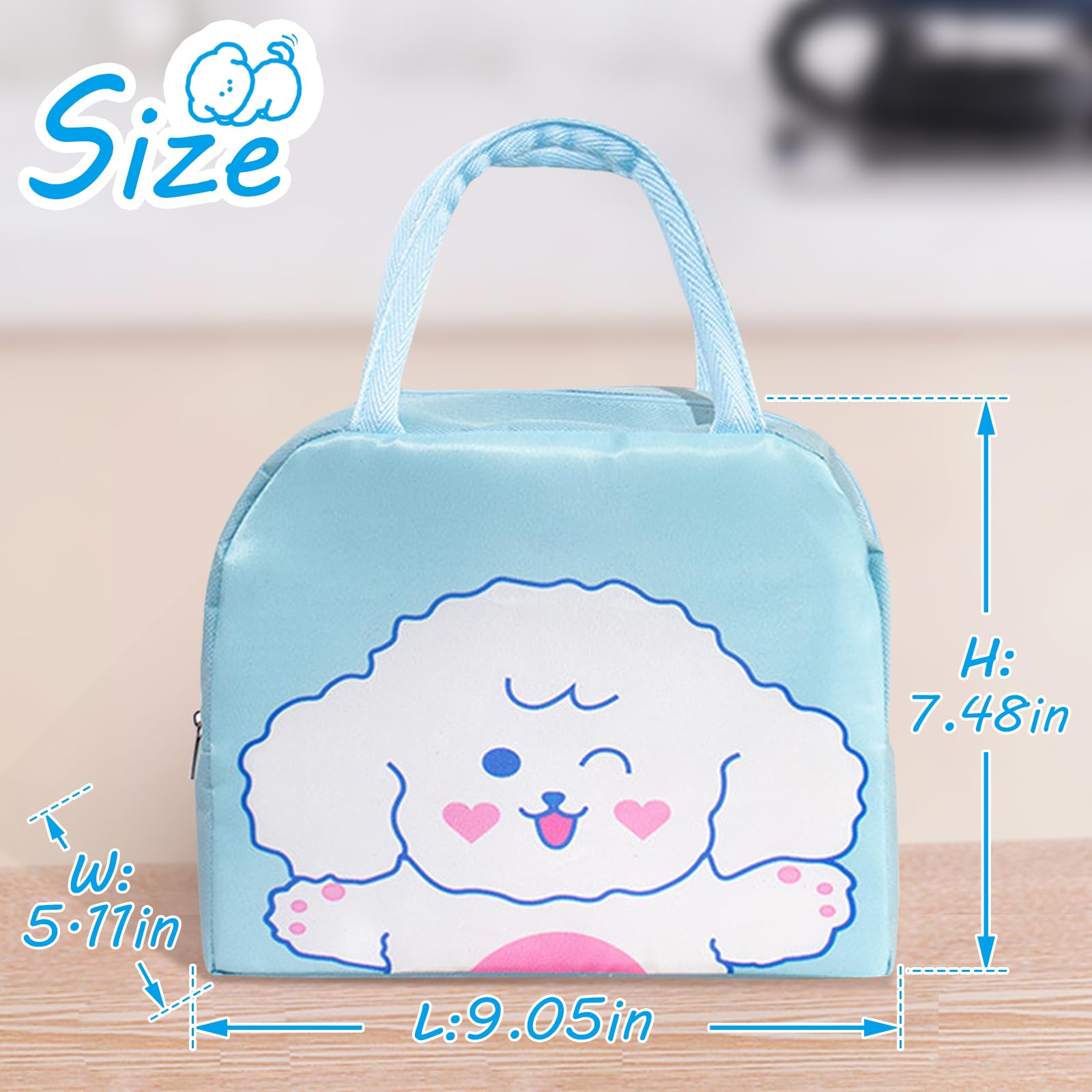 Lunch Bag Tote Lunch Cooler Bag Insulated Reusable Lunch Tote Portable Lunch Box Bags for Picnic Office Beach — view 2