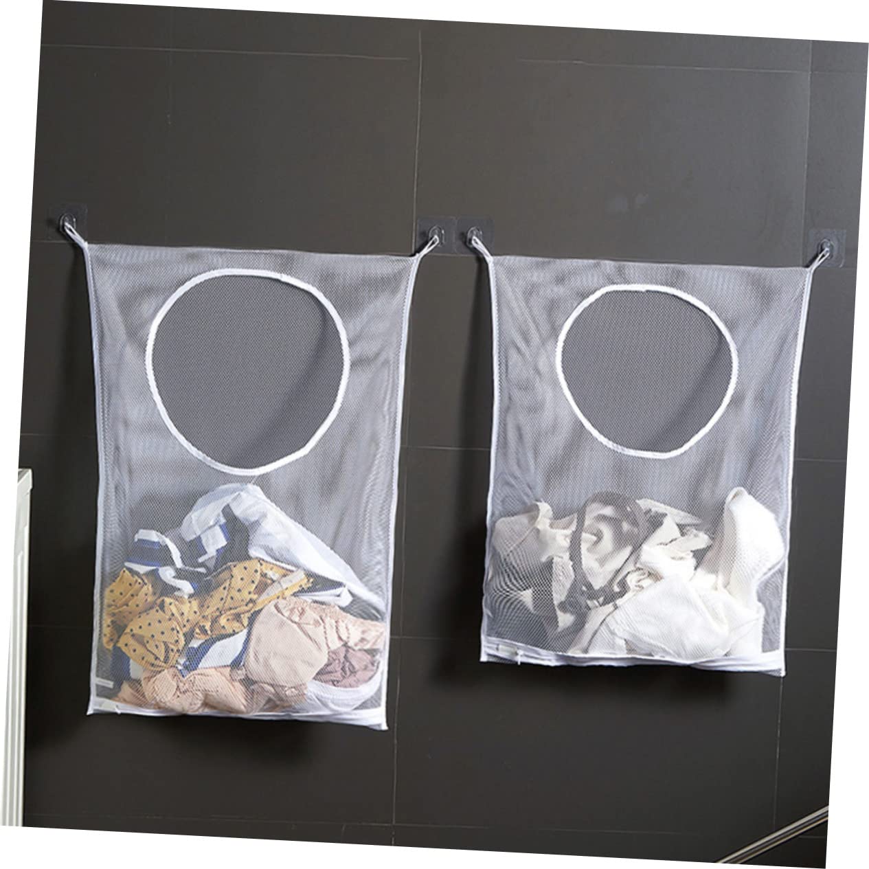 Didiseaon 4sets Borsa Porta Biancheria Rete Con Gancio Sacchetto Per Abbigliamento e Accessori Organizzatore Per Casa e Viaggi Materiale Resistente e Leggero