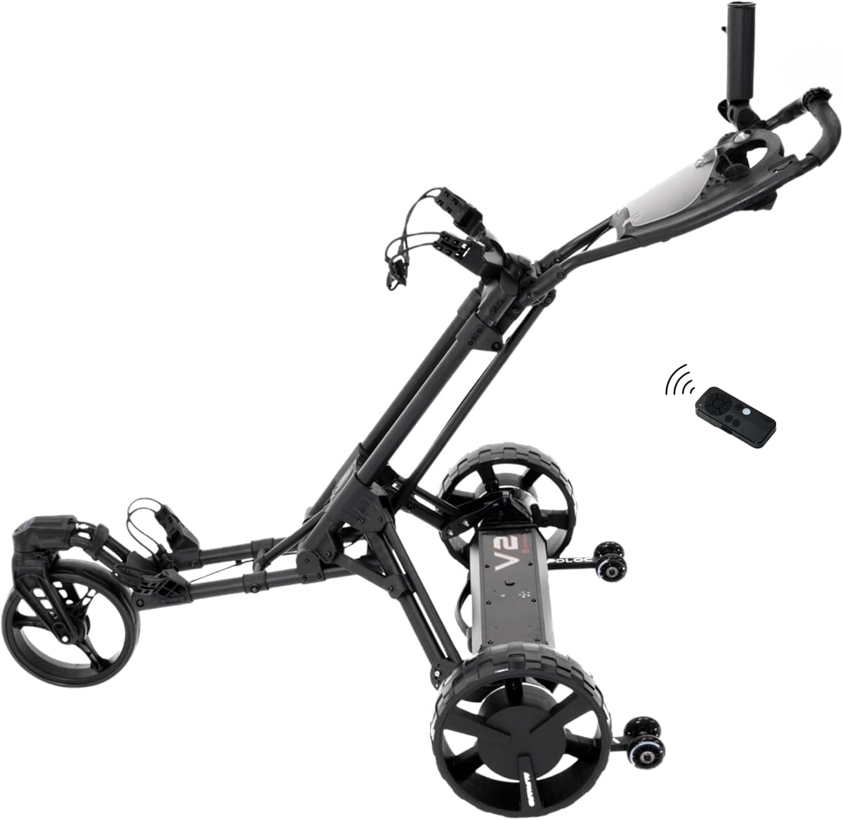 Carro de golf eléctrico Alphard: paquete Omni Cart + Club Booster V2Pro | Paquete de carrito de golf con control remoto con giroscopio de 6 ejes, control de velocidad de descenso, freno de estacionamiento y barras antivuelco