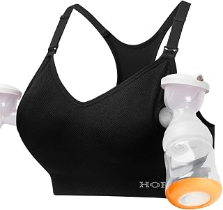 HOFISH Pumping Bra Hands Free Support Nursing & Pumping Bra in One Ultra-Soft Breast Pump Bra All Day Wear