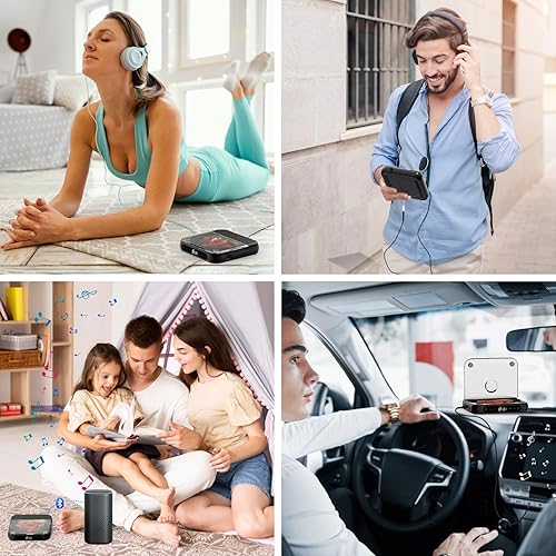 Miniatura 8 de Reproductor de CD portátil con reproductor de CD Bluetooth para el hogar, pequeño reproductor de CD recargable con auriculares, pantalla táctil LCD,
