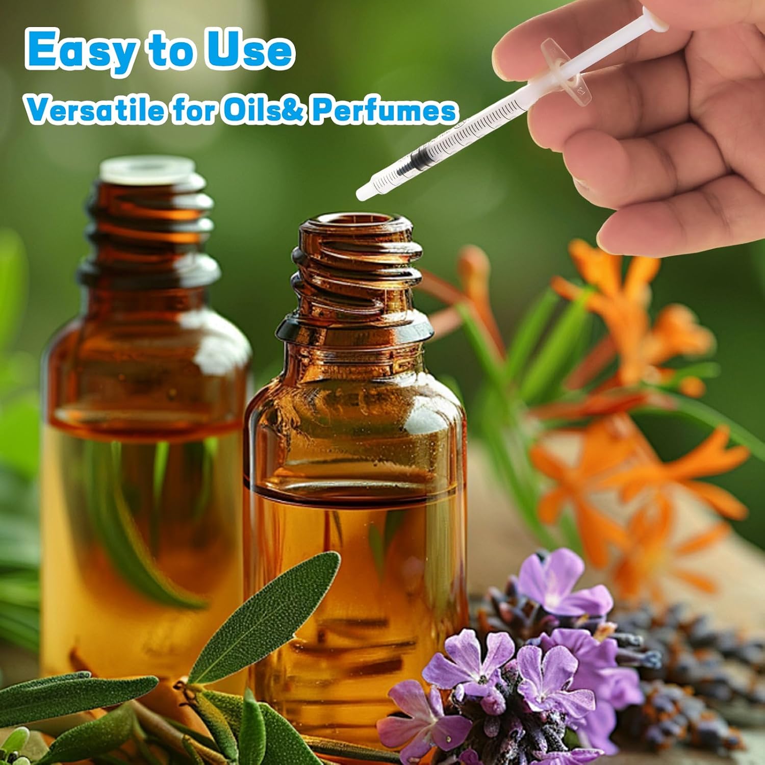 LANIAKEA 100 Pack 1ml Syringe for Liquid Plastic Small Syringes for Scientific Labs, Oral Syringe without Needle for lip Gloss, Paint, Epoxy Resin, Oil, Watering Plants, Feeding Pets